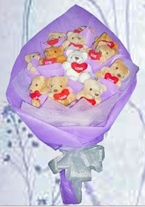 12 adet pelu� ay�dan buket erkeklere hediye babaya anneye hediye i�in g�nderebilirsiniz